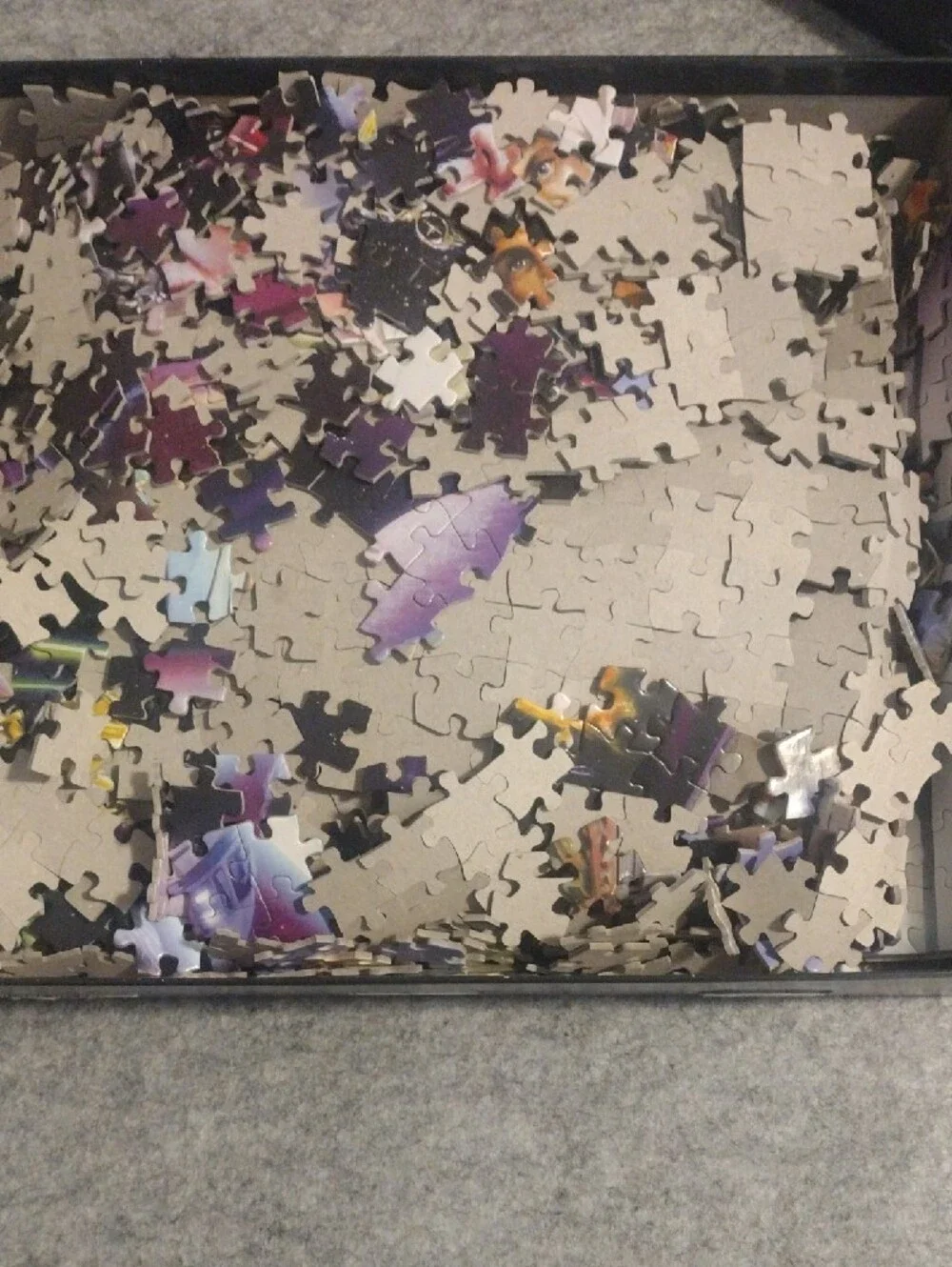 Star Wars Puzzle with Black, Purple, Red and White Character Collage